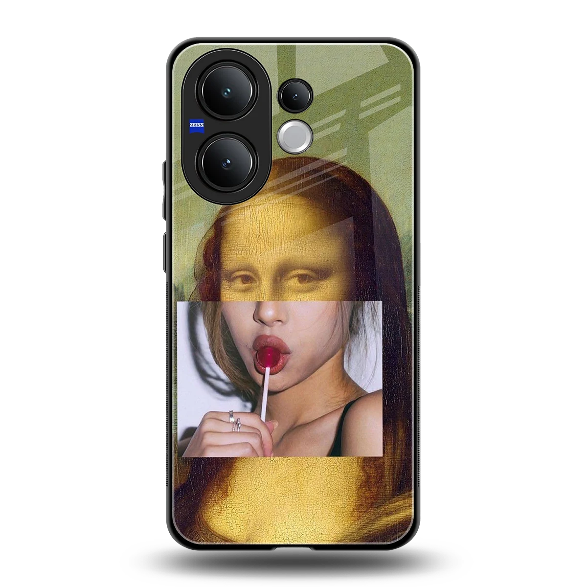 La Mona Lisa back phone cover | glass case for vivo v60