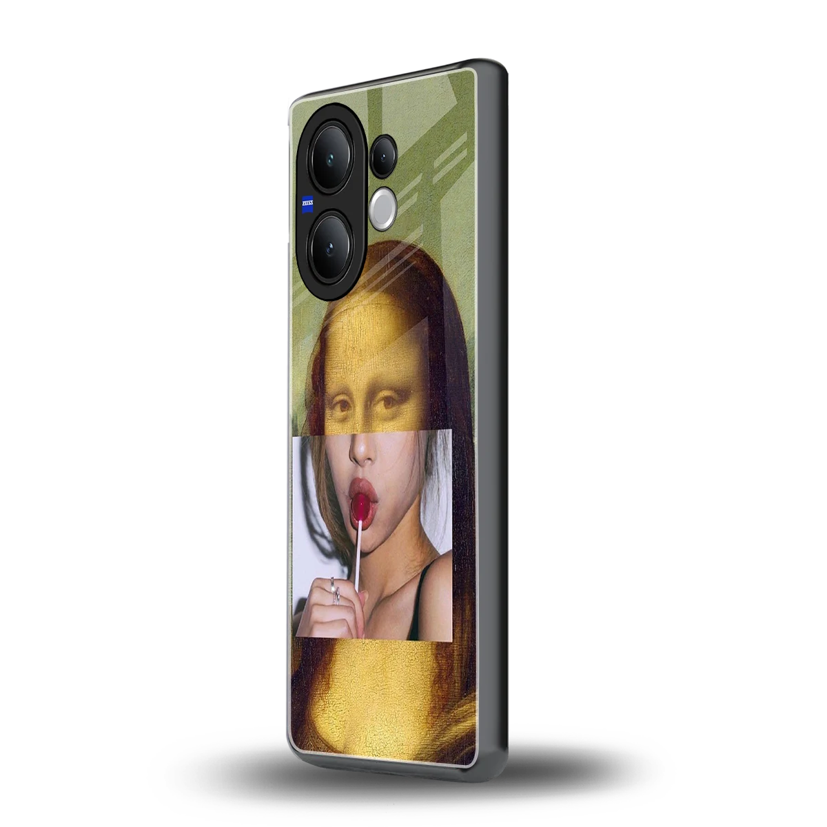 La Mona Lisa vivo v60 mobile cover | shockproof glass phone case