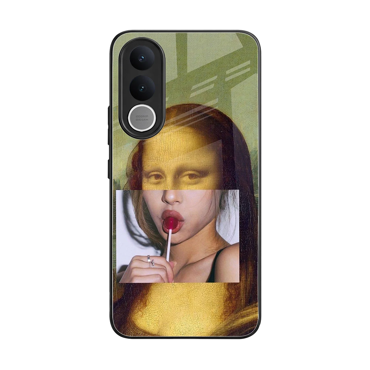 La Mona Lisa back phone cover | glass case for vivo v70 fe