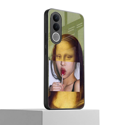 La Mona Lisa vivo v70 fe mobile cover | shockproof glass phone case