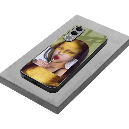 La Mona Lisa stylish phone case for vivo v70 fe | glossy glass and slim fit