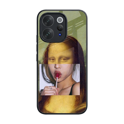 La Mona Lisa back phone cover | glass case for vivo v70 elite