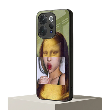 La Mona Lisa vivo v70 mobile cover | shockproof glass phone case