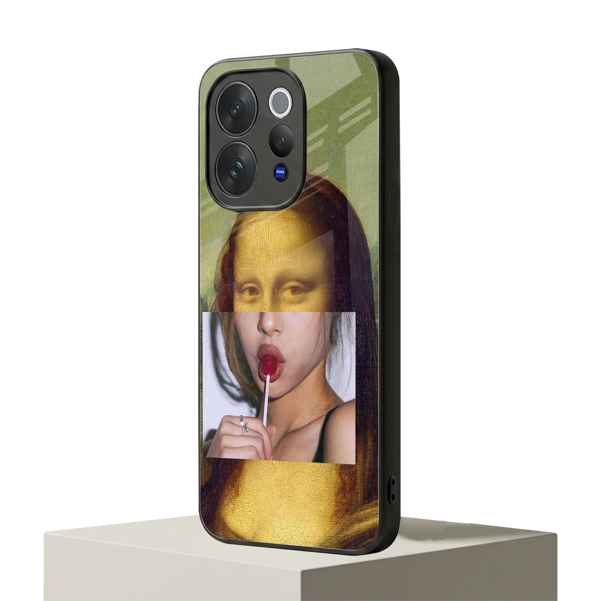 La Mona Lisa vivo v70 elite mobile cover | shockproof glass phone case