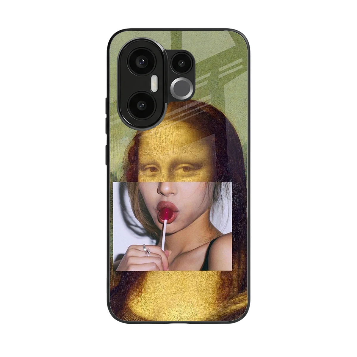La Mona Lisa back phone cover | glass case for vivo x200 fe