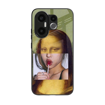 La Mona Lisa back phone cover | glass case for vivo x200 fe