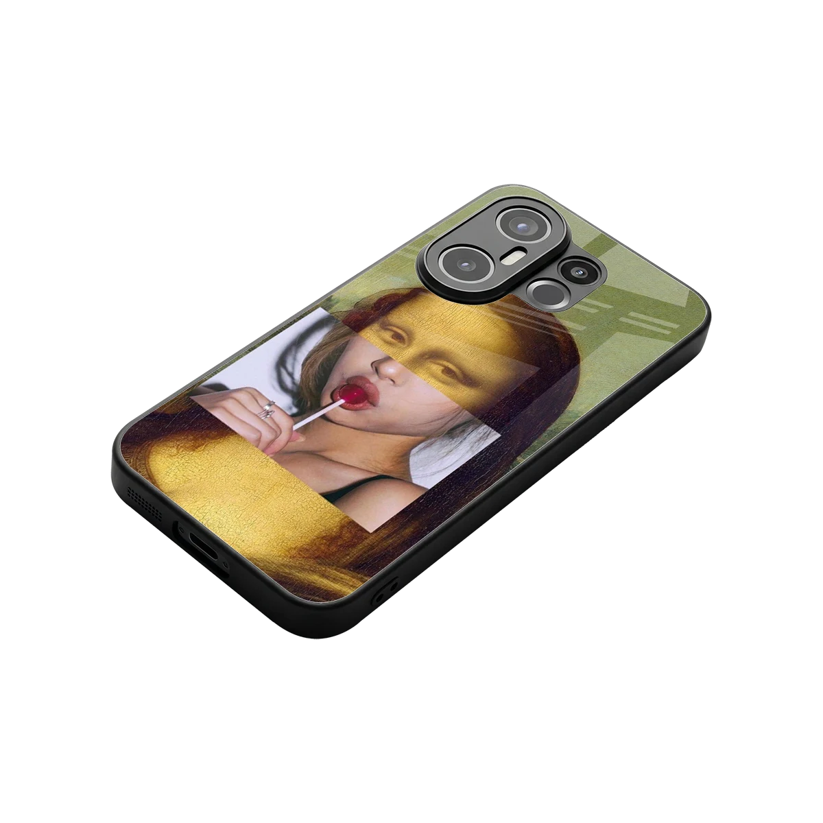 La Mona Lisa stylish phone case for vivo x200 fe | glossy glass and slim fit