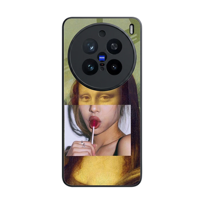 La Mona Lisa back phone cover | glass case for vivo x200 pro