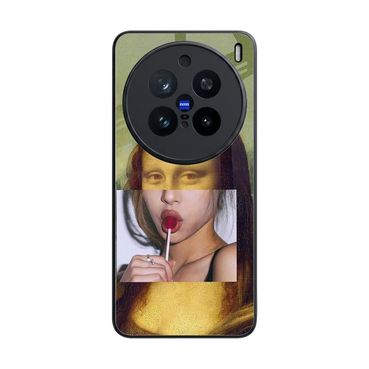 La Mona Lisa back phone cover | glass case for vivo x200 pro