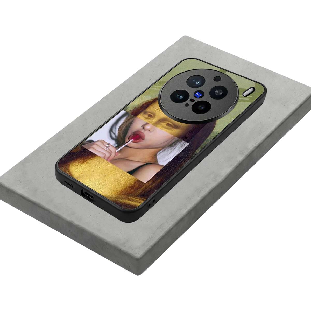 La Mona Lisa stylish phone case for vivo x200 pro | glossy glass and slim fit
