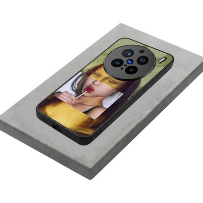 La Mona Lisa stylish phone case for vivo x200 pro | glossy glass and slim fit