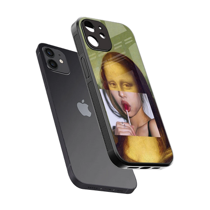 La Mona Lisa sleek iphone 11 cover with tempered glass back and TPU edges