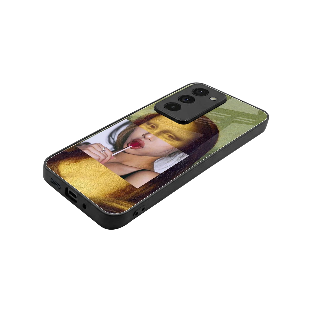 La Mona Lisa stylish phone case for redmi 15 5g | glossy glass and slim fit