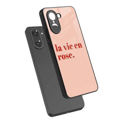La Vie En Rose Quote sleek oneplus nord ce5 5g cover with tempered glass back and TPU edges
