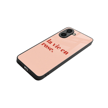 La Vie En Rose Quote stylish phone case for oneplus nord ce5 5g | glossy glass and slim fit