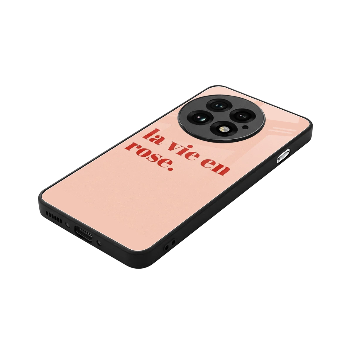 La Vie En Rose Quote stylish phone case for oneplus 13 | glossy glass and slim fit
