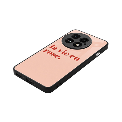 La Vie En Rose Quote stylish phone case for oneplus 13 | glossy glass and slim fit