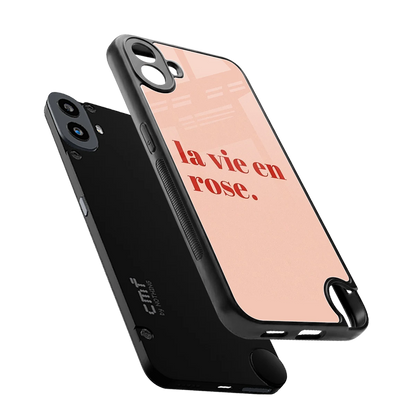 La Vie En Rose Quote sleek cmf nothing phone 1 cover with tempered glass back and TPU edges