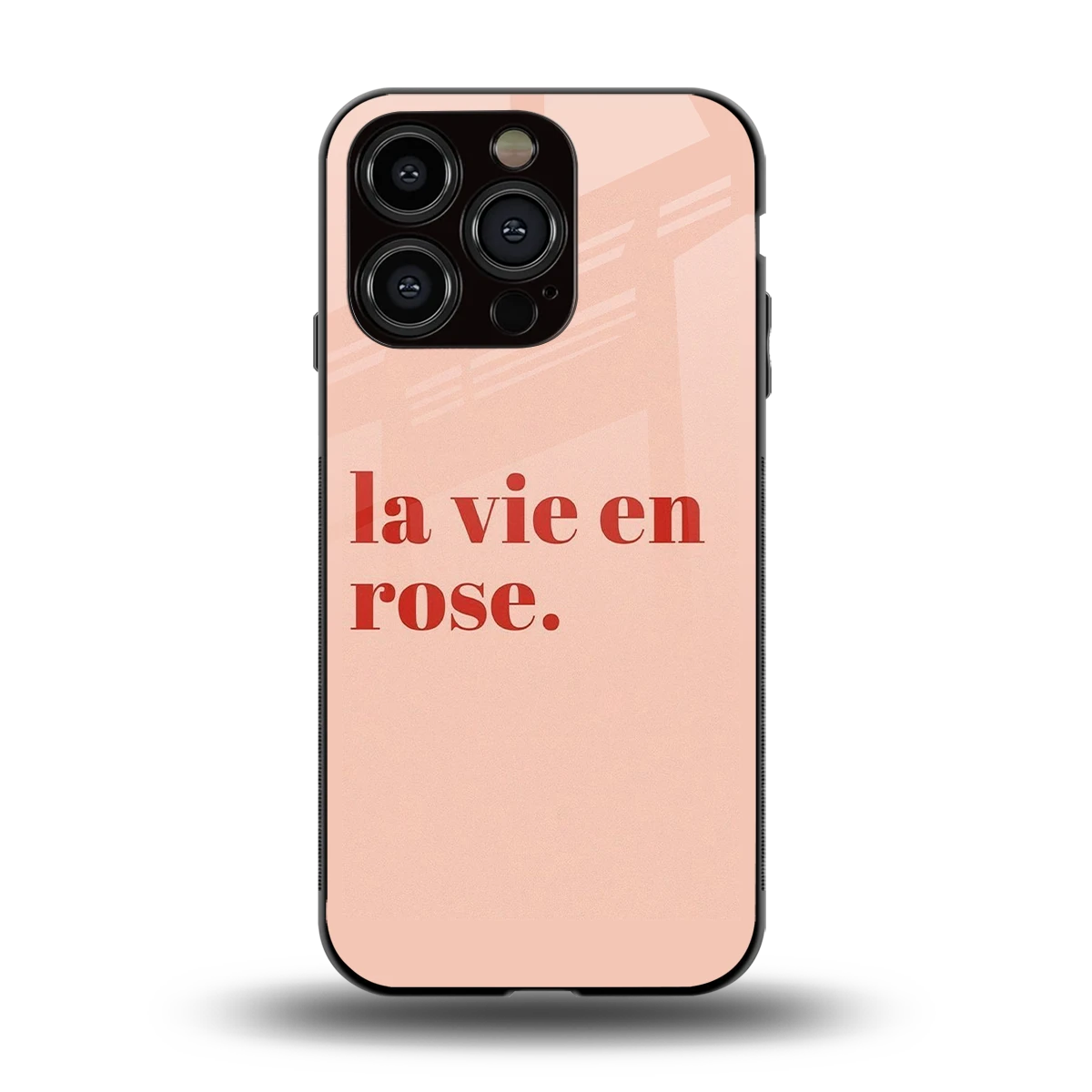La Vie En Rose Quote back phone cover | glass case for iphone 13 pro