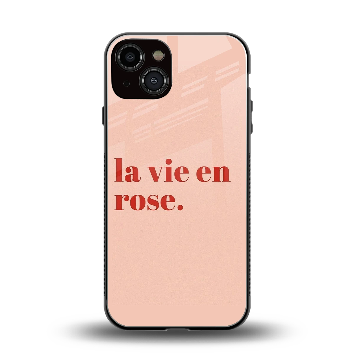 La Vie En Rose Quote back phone cover | glass case for iphone 14