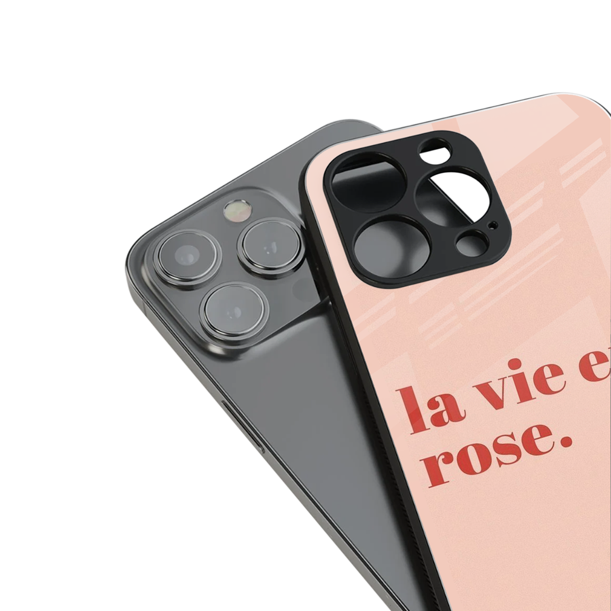 La Vie En Rose Quote Phone Case for Iphone 16 | Glass Case