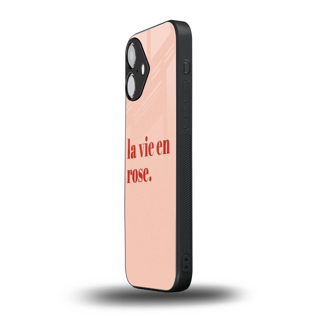 La Vie En Rose Quote iPhone 16 mobile cover | shockproof glass phone case