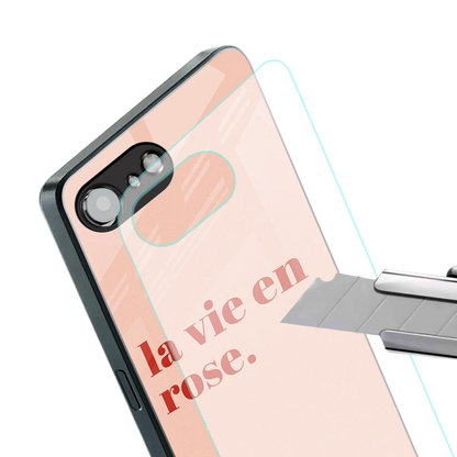 La Vie En Rose Quote stylish phone case for iphone 16e | glossy glass and slim fit