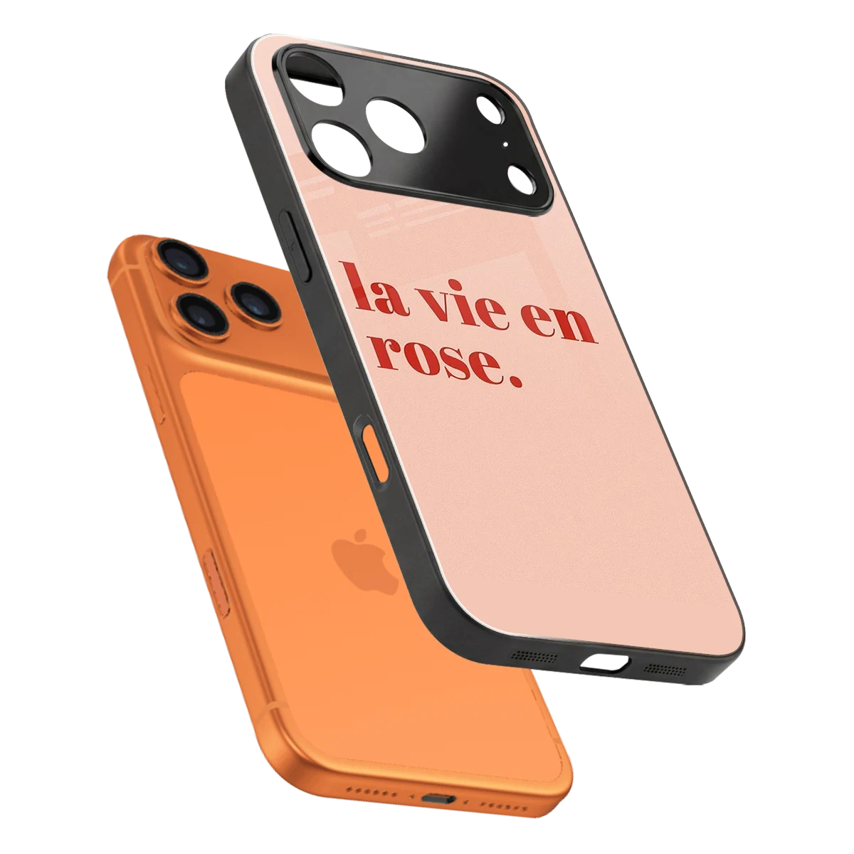 La Vie En Rose Quote sleek iphone 17 pro cover with tempered glass back and TPU edges