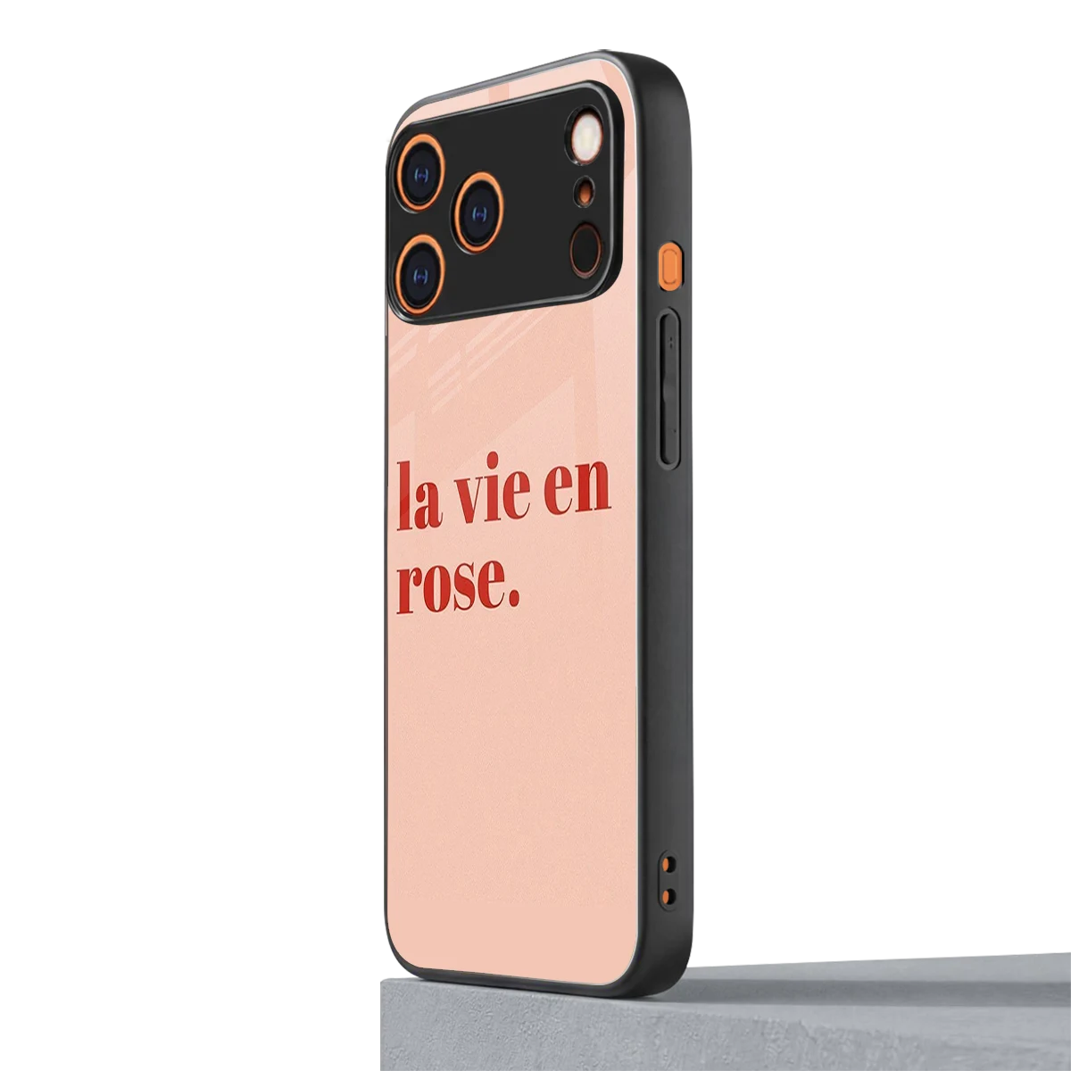 La Vie En Rose Quote iphone 17 pro mobile cover | shockproof glass phone case