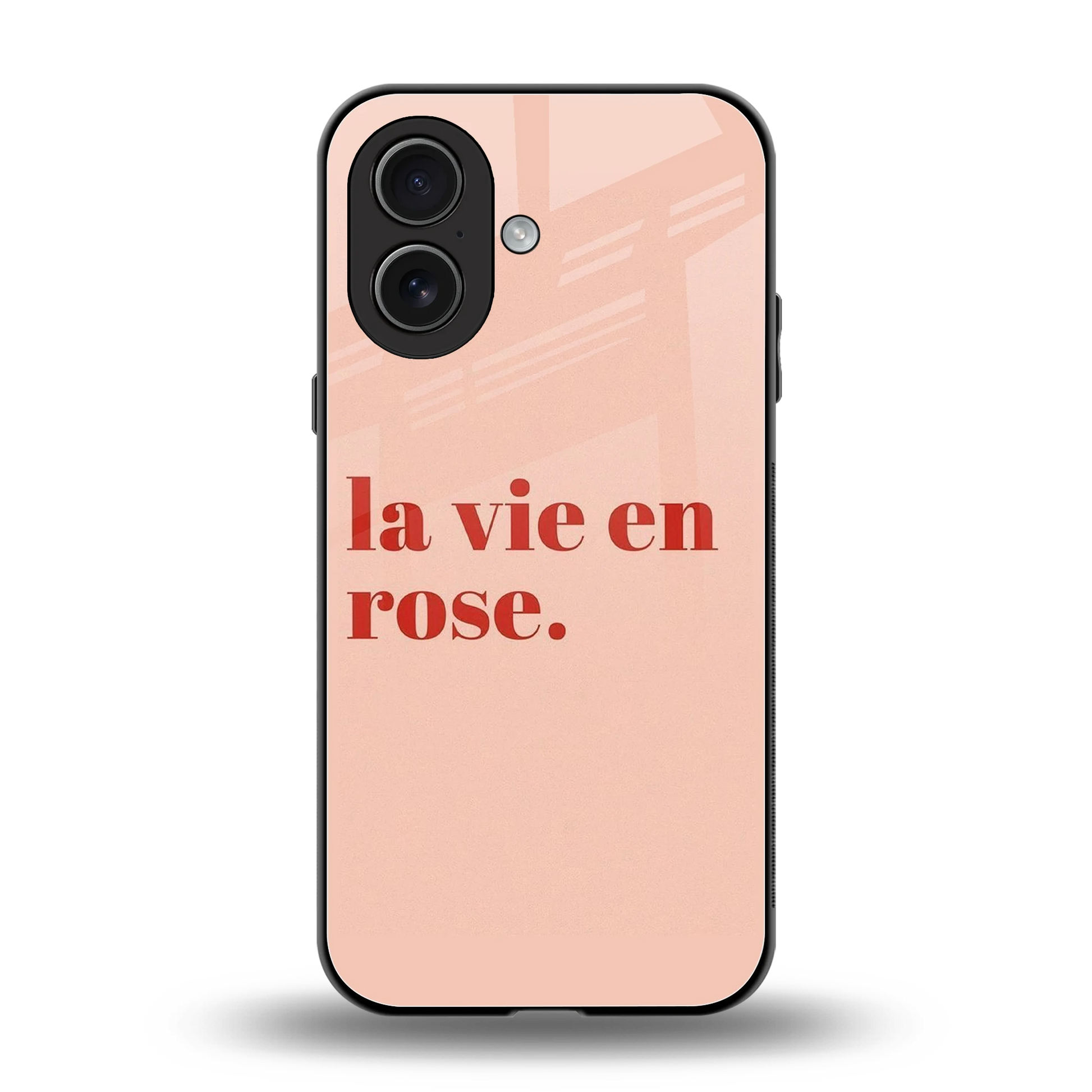 La Vie En Rose Quote back phone cover | glass case for iphone 17
