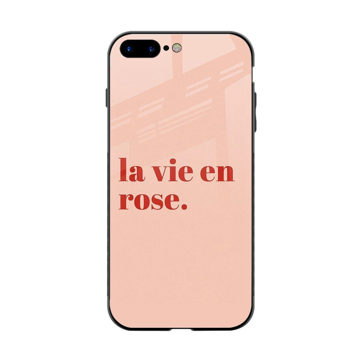 La Vie En Rose Quote back phone cover | glass case for iphone 8 plus