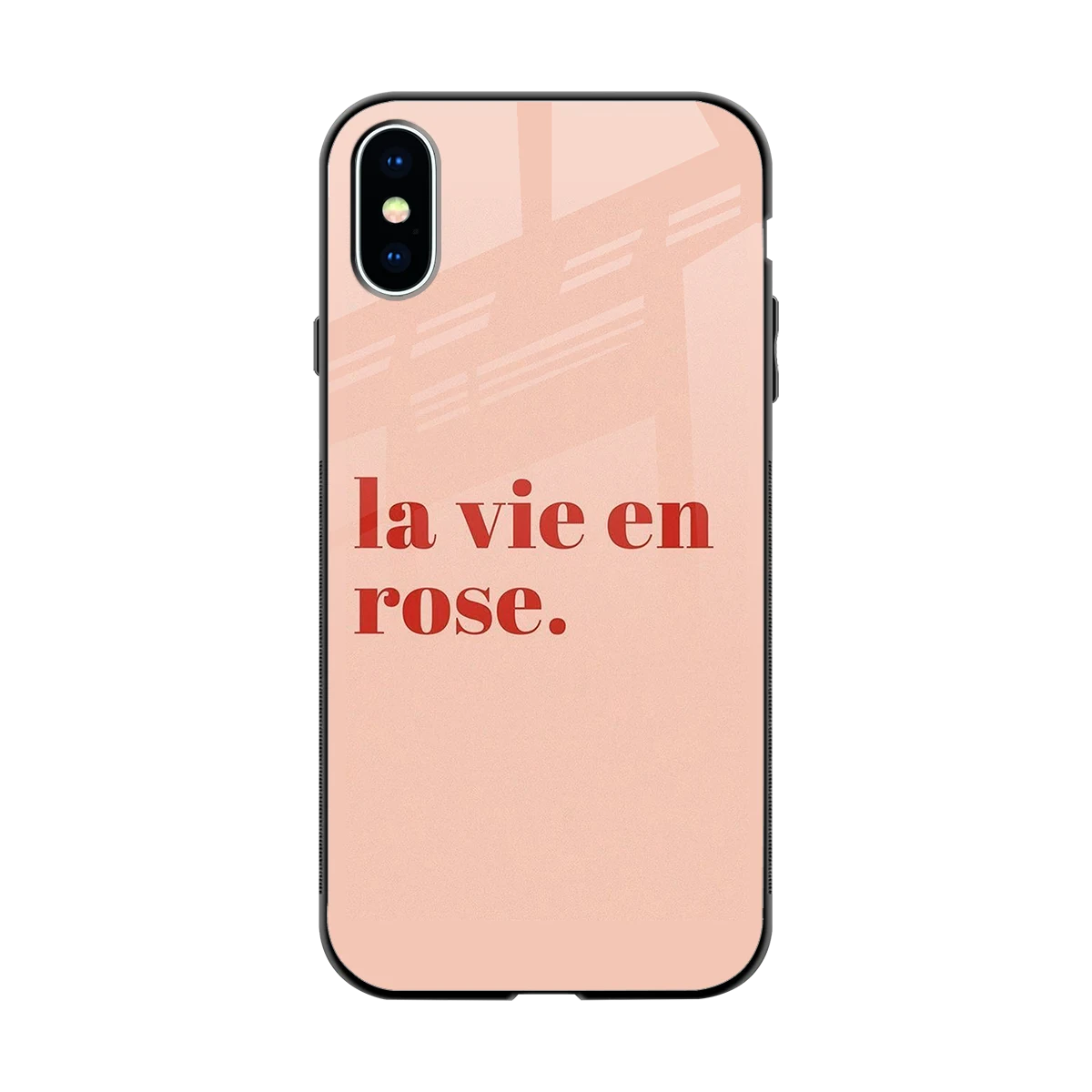 La Vie En Rose Quote back phone cover | glass case for iphone x