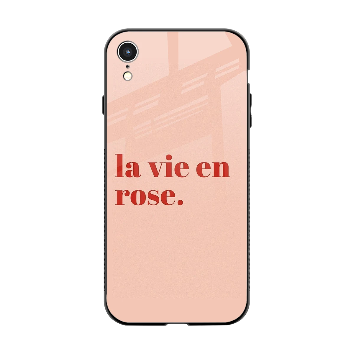 La Vie En Rose Quote back phone cover | glass case for iphone xr