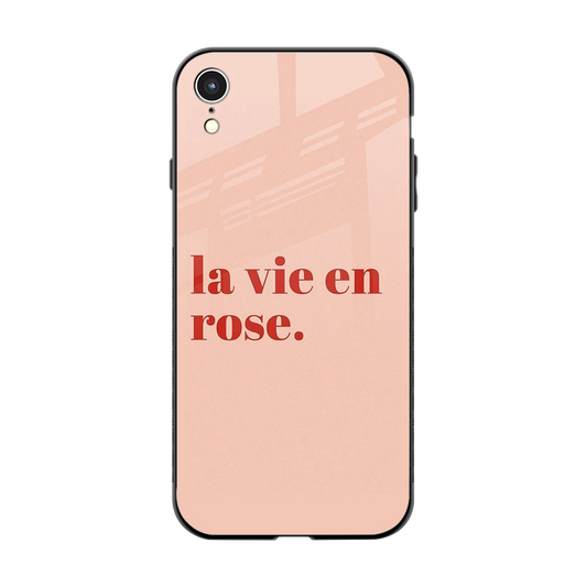 La Vie En Rose Quote back phone cover | glass case for iphone xr