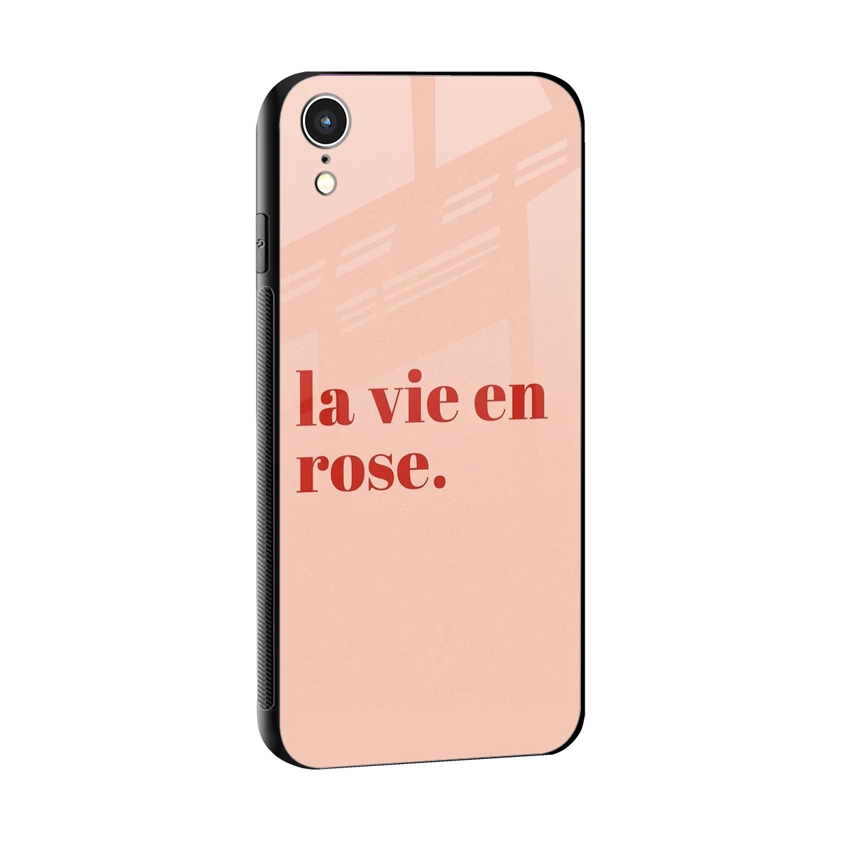 La Vie En Rose Quote sleek iphone xr cover with tempered glass back and TPU edges