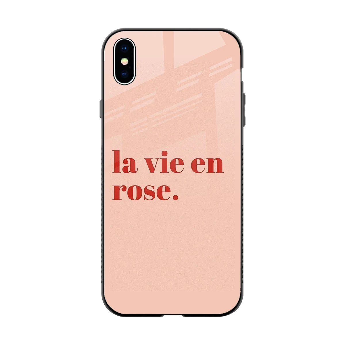 La Vie En Rose Quote back phone cover | glass case for iphone xs max