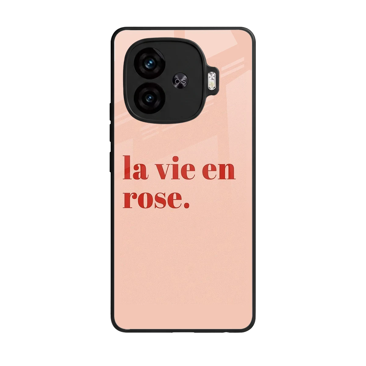 La Vie En Rose Quote back phone cover | glass case for iqoo neo 10r 5g