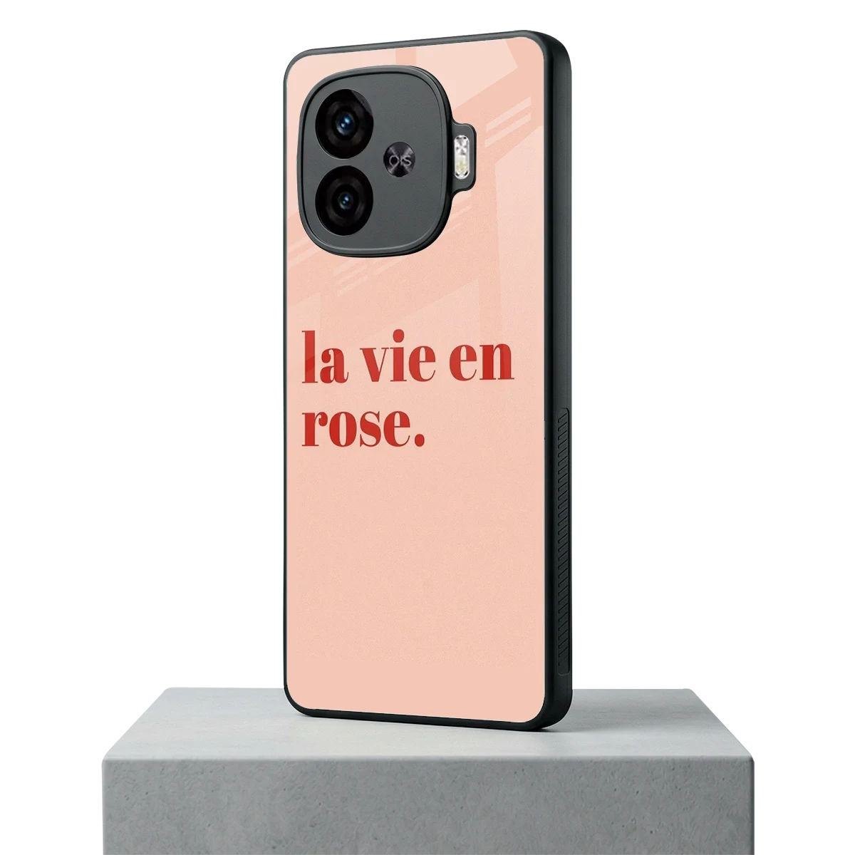 La Vie En Rose Quote iqoo neo 10r 5g mobile cover | shockproof glass phone case