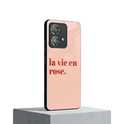 La Vie En Rose Quote motorola edge 40 neo 5g mobile cover | shockproof glass phone case
