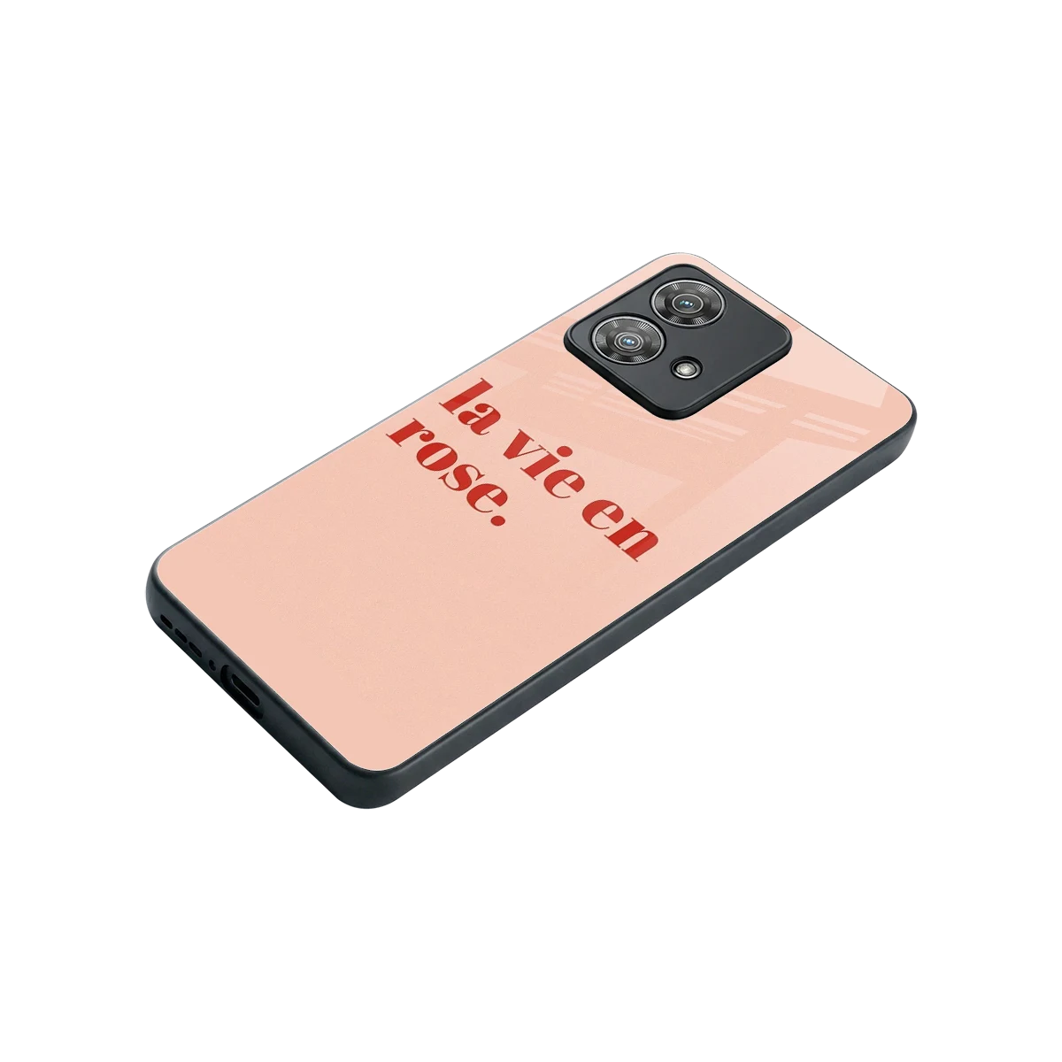 La Vie En Rose Quote stylish phone case for motorola edge 40 neo 5g | glossy glass and slim fit