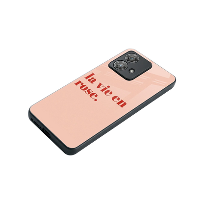 La Vie En Rose Quote stylish phone case for motorola edge 40 neo 5g | glossy glass and slim fit