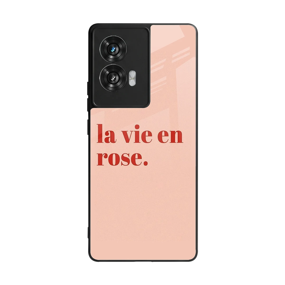 La Vie En Rose Quote back phone cover | glass case for motorola edge 50 fusion