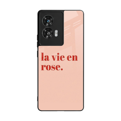 La Vie En Rose Quote back phone cover | glass case for motorola edge 50 fusion