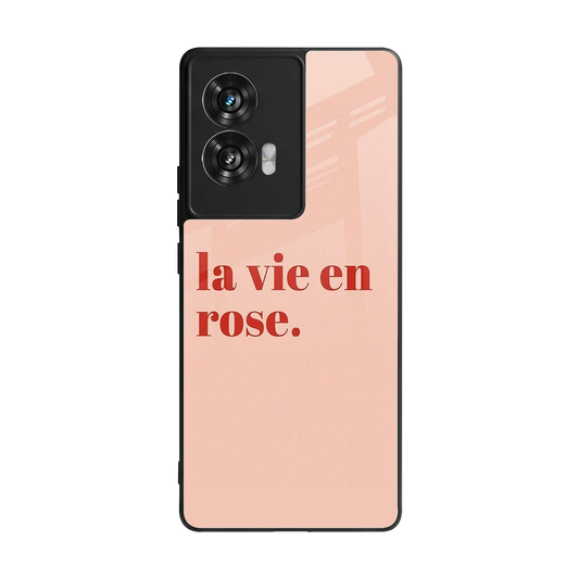 La Vie En Rose Quote back phone cover | glass case for motorola edge 50 fusion