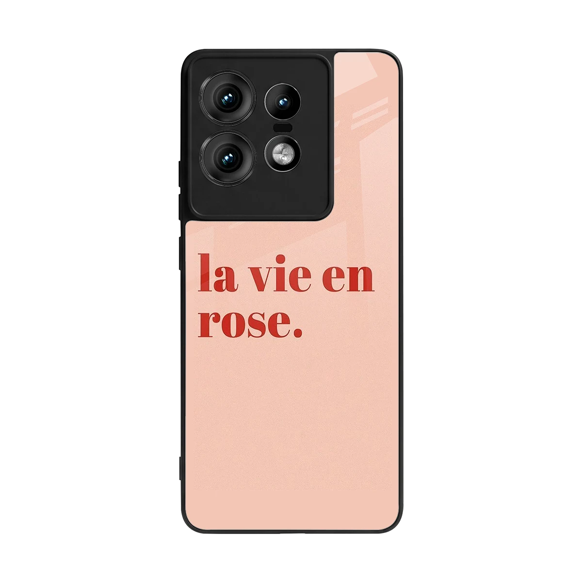 La Vie En Rose Quote back phone cover | glass case for motorola edge 50 pro