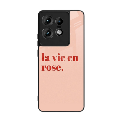La Vie En Rose Quote back phone cover | glass case for motorola edge 50 pro