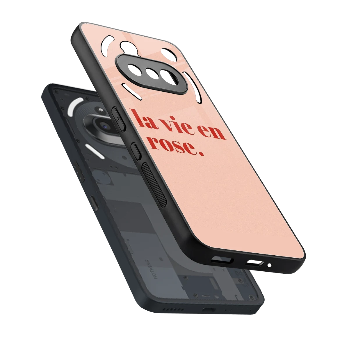 La Vie En Rose Quote sleek nothing phone 3a cover with tempered glass back and TPU edges