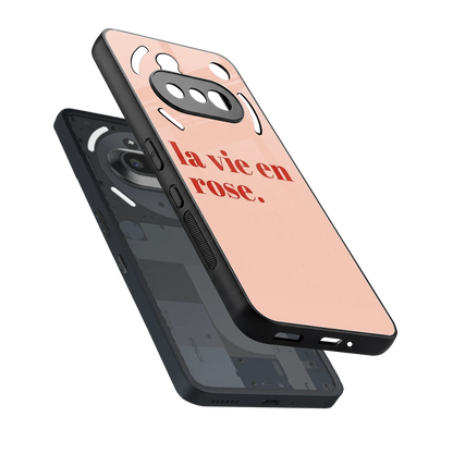La Vie En Rose Quote sleek nothing phone 3a cover with tempered glass back and TPU edges