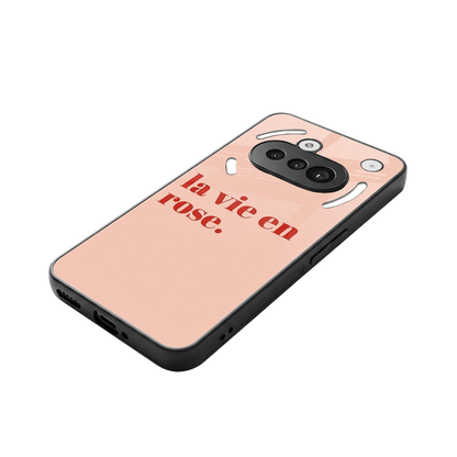 La Vie En Rose Quote stylish phone case for nothing phone 3a | glossy glass and slim fit
