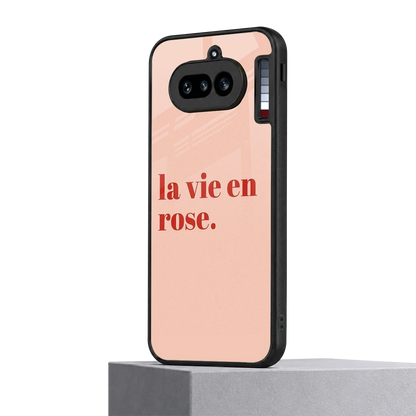 La Vie En Rose Quote nothing phone 4a mobile cover | shockproof glass phone case